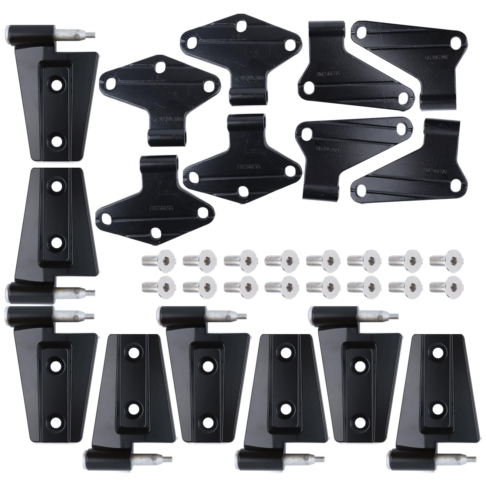 16PCS Steel Door Hinge Kit Left & Right for 2007-2018 Wrangler JK Inside and ...