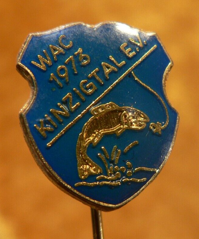 FISHING CLUB: KINZIGTAL WAC from 1973, glazed old pin