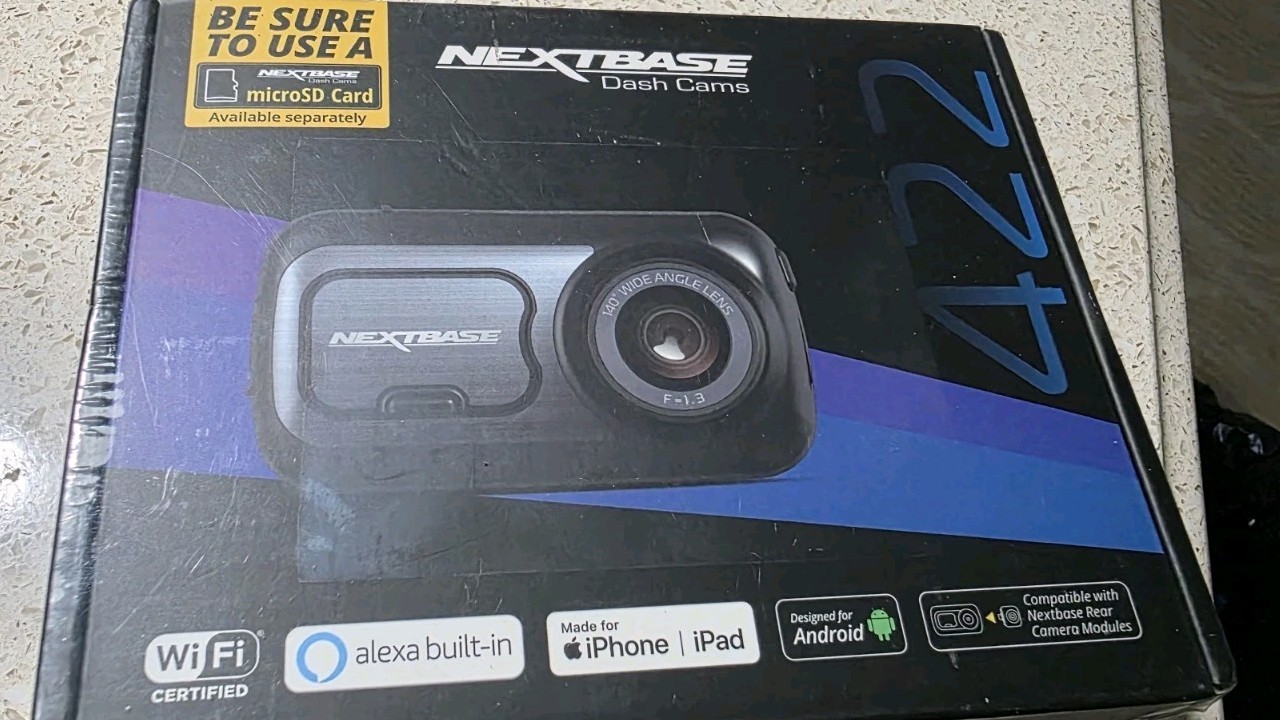 FACTORY SEALED Nextbase 422GW Dash Cam Black 1440p HD Video Alexa Built In