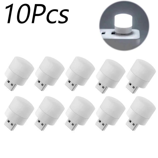 10/1PCS USB Night Light Mini LED Night Light USB Plug Lamp Power Bank Charging U