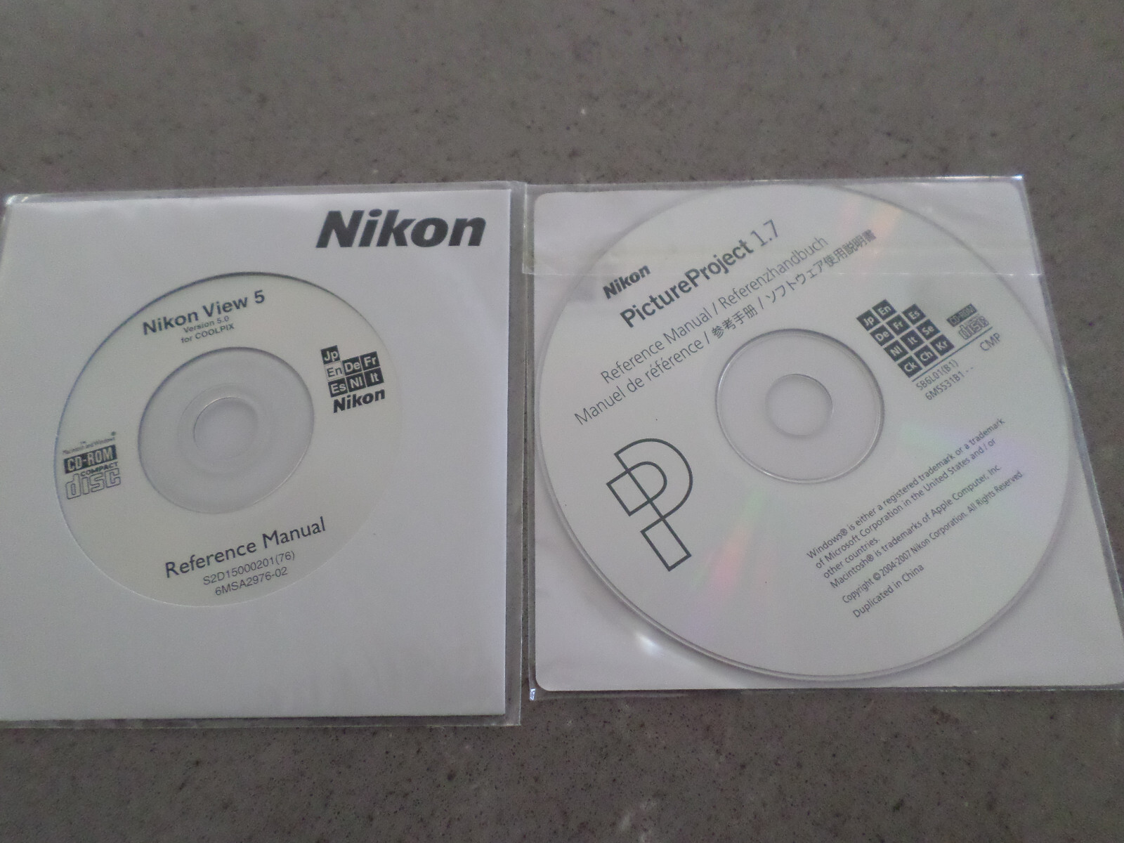 Nikon Picture Project 1.7 View 5 5.0 Reference Manual Disc - 2 Discs