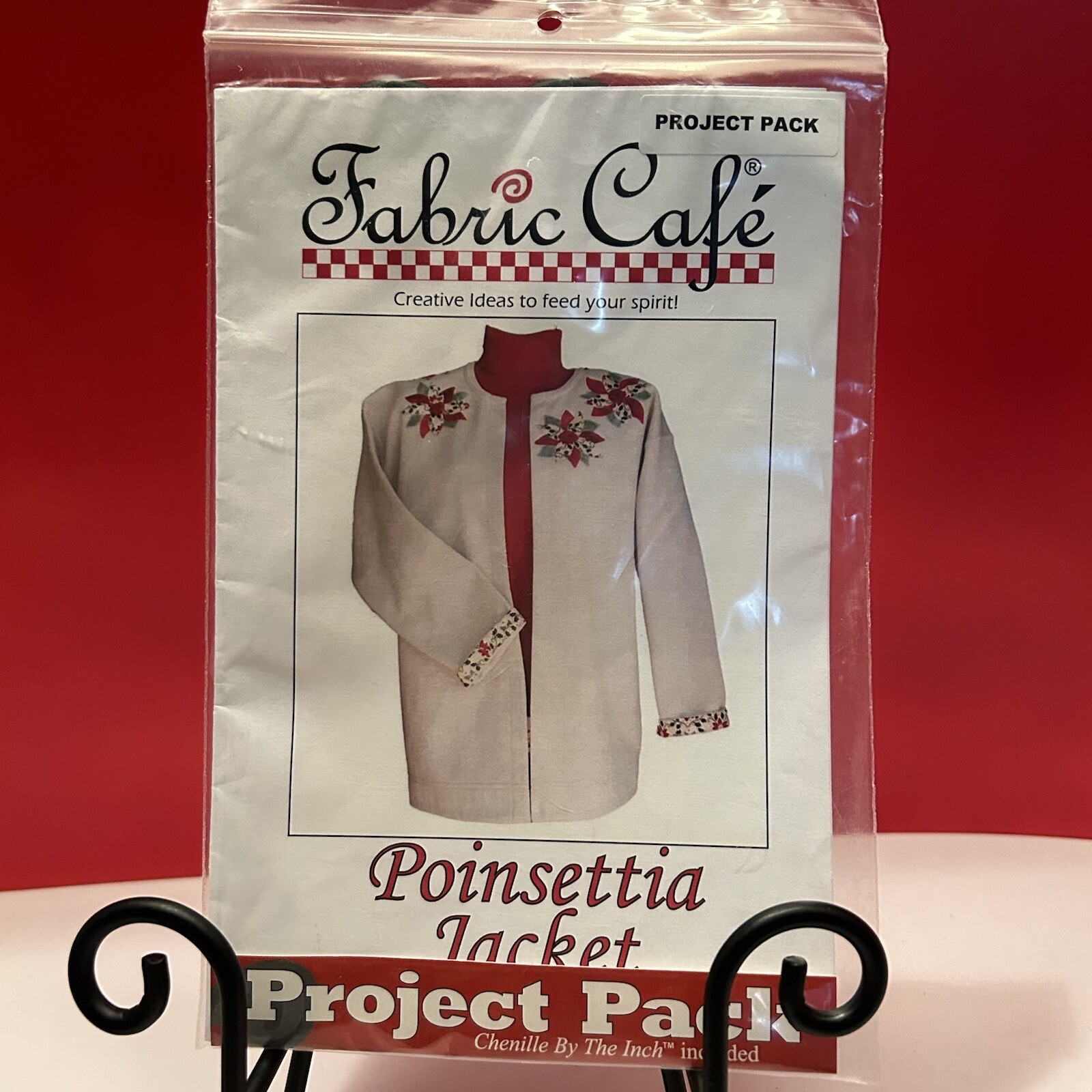 VINTAGE FABRIC CAFE PROJECT PACK POINSETTIAS JACKET INSTRUCTIONS $5