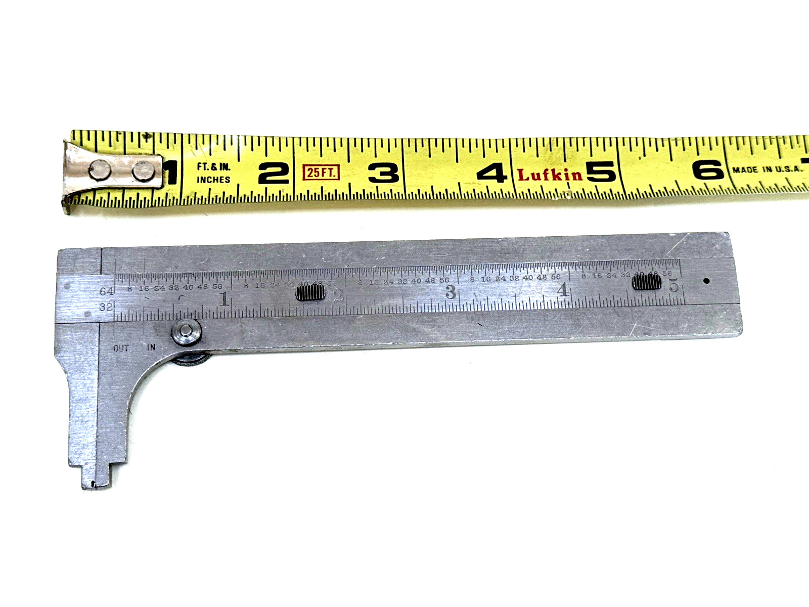 Starrett No. 1025 6" Stainless Steel Pocket Slide Caliper USA Has Inscription