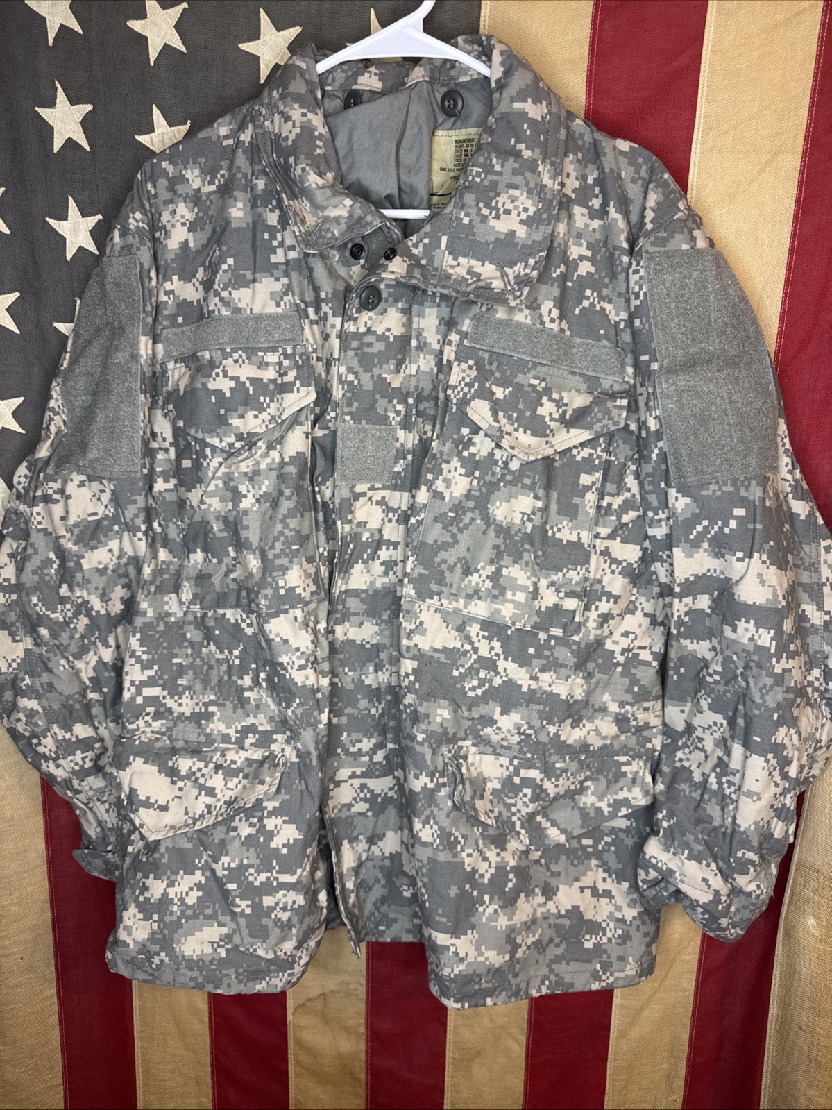 Medium Short - Army Combat Uniform Field Jacket Coat Cold Weather ACU 5618