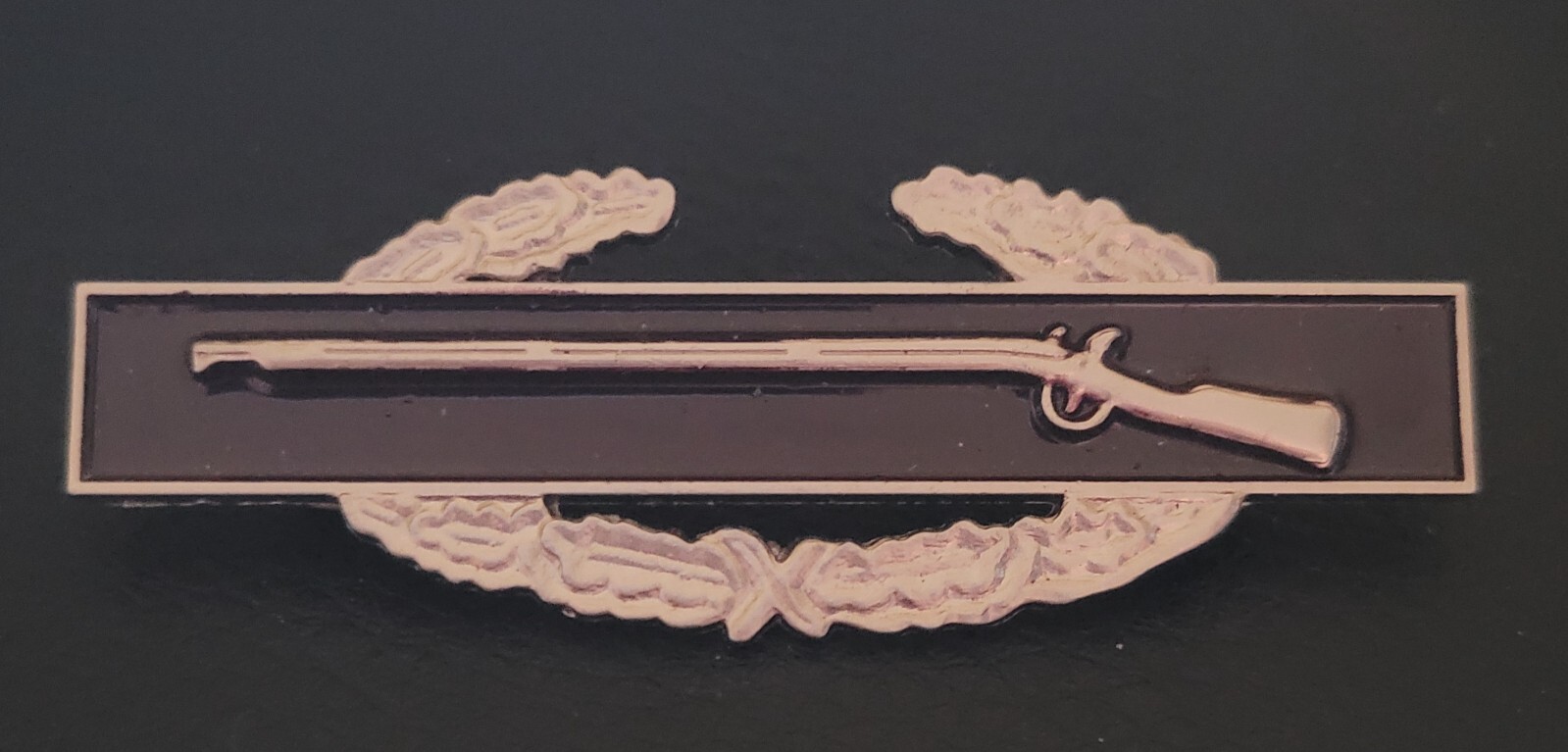 US Army Miliary First Award CIB Combat Infantry Badge Brown Silver 3" Pin