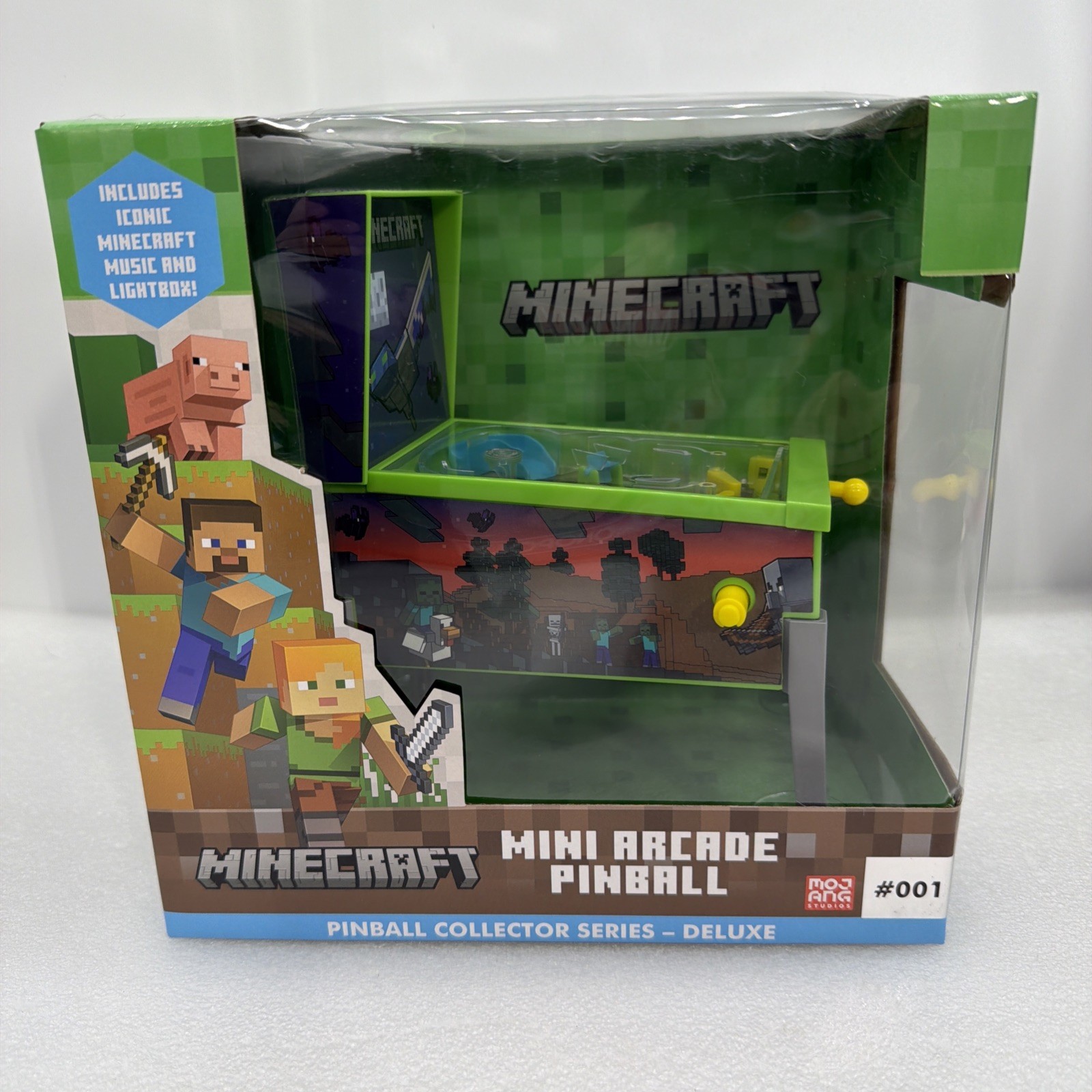 Minecraft Mini Arcade Pinball Machine Collector Series-Deluxe #001 New!