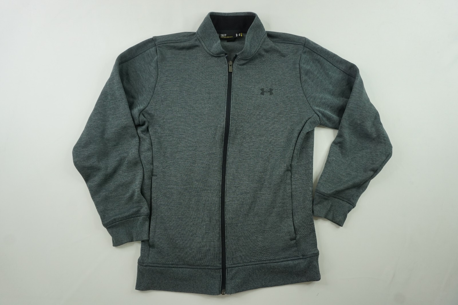 Under Armour Sweatshirt Mens Small Gray Full Zip Storm1 Water Resistant Fleece