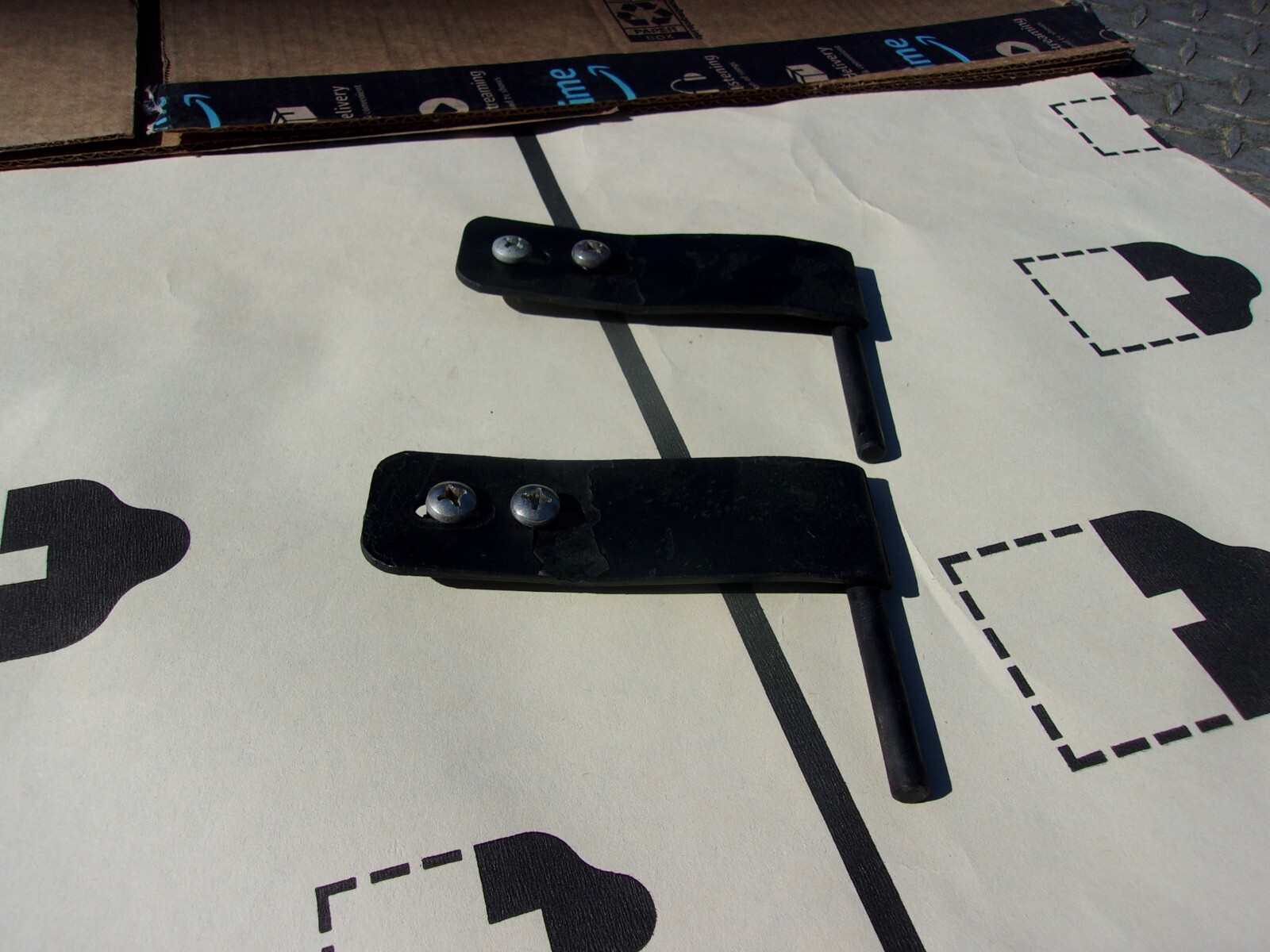 ONE PAIR...MILITARY SURPLUS HMMWV PASSENGER DOOR HINGES M998 TRUCK-  US ARMY
