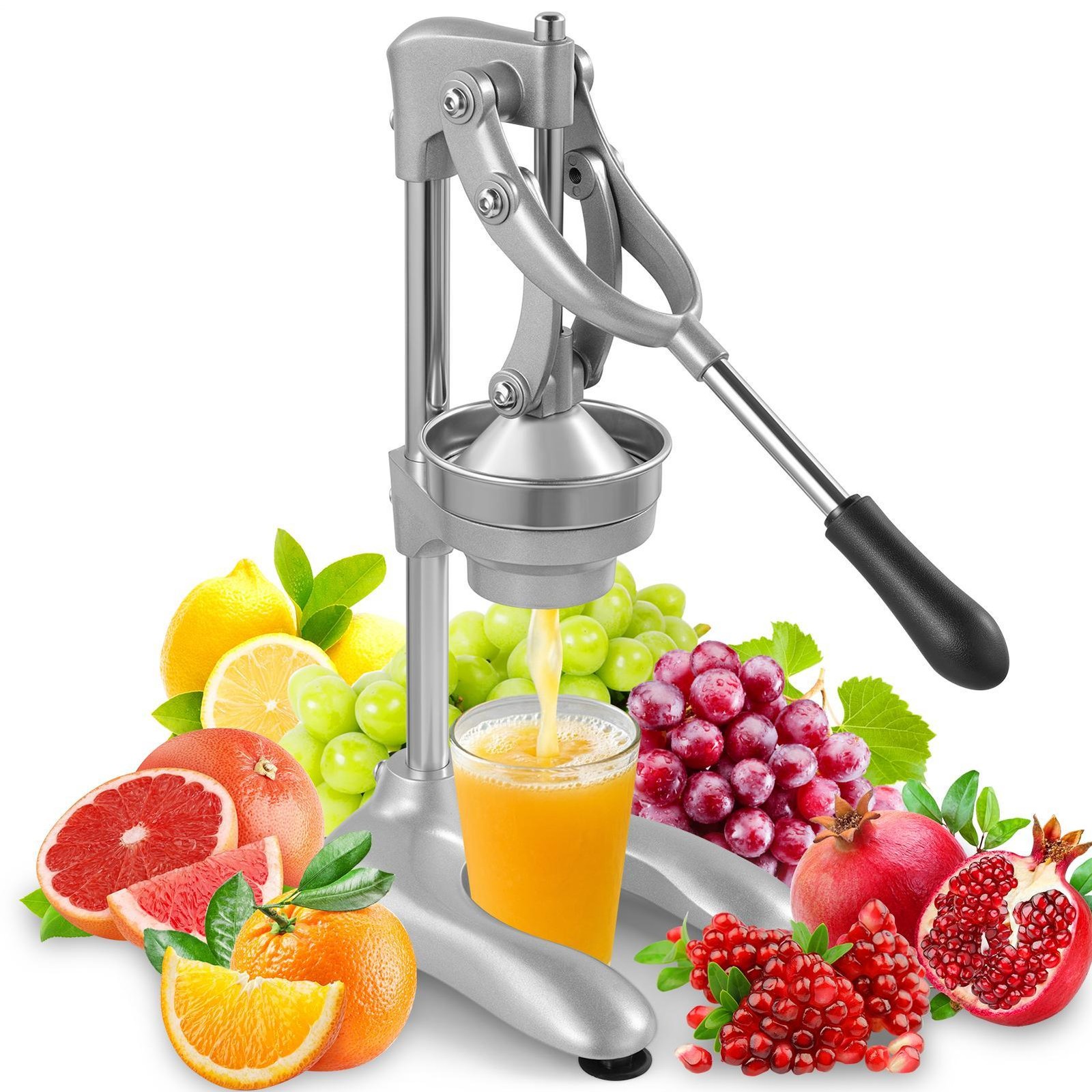 Manual Orange Juice Squeezer, Stainless Steel Fruit Juicer For Citrus Fruits
