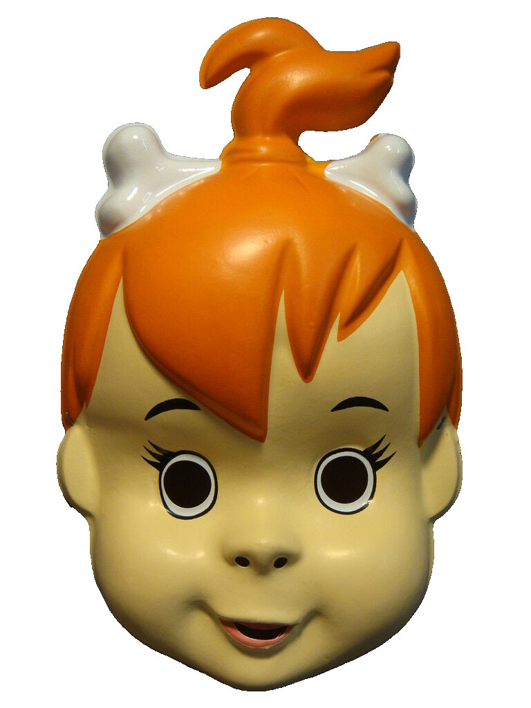 THE FLINTSTONES PEBBLES HALLOWEEN MASK PVC NEW