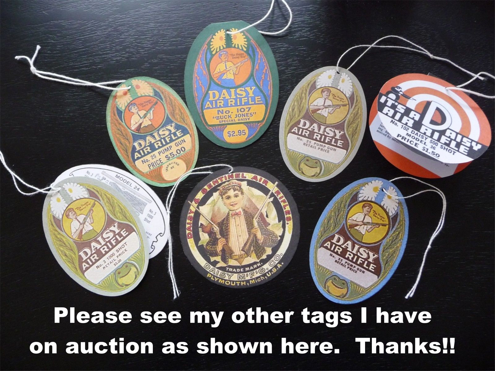 Hang Tag Repro for KING 5536 1000 SHOT Air Rifle DAISY KING PLYMOUTH, MI
