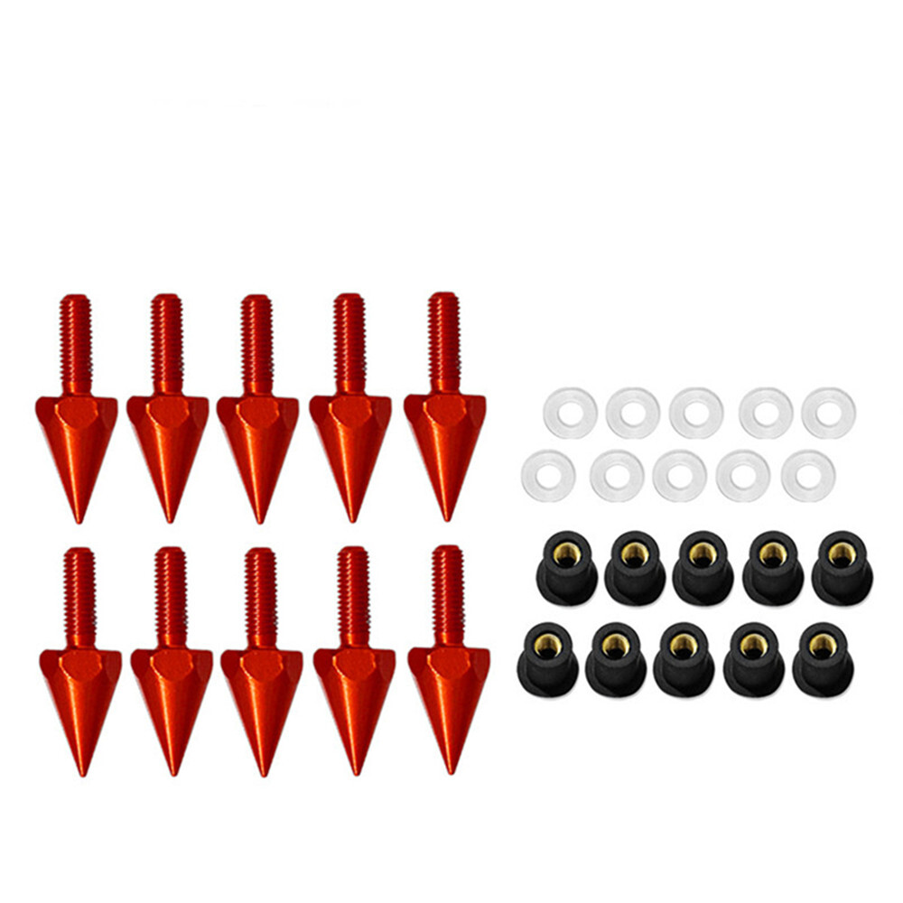 Universal Motorcycle Spike Windshield Bolts Screw Nut Windshield Nut Washers ATV