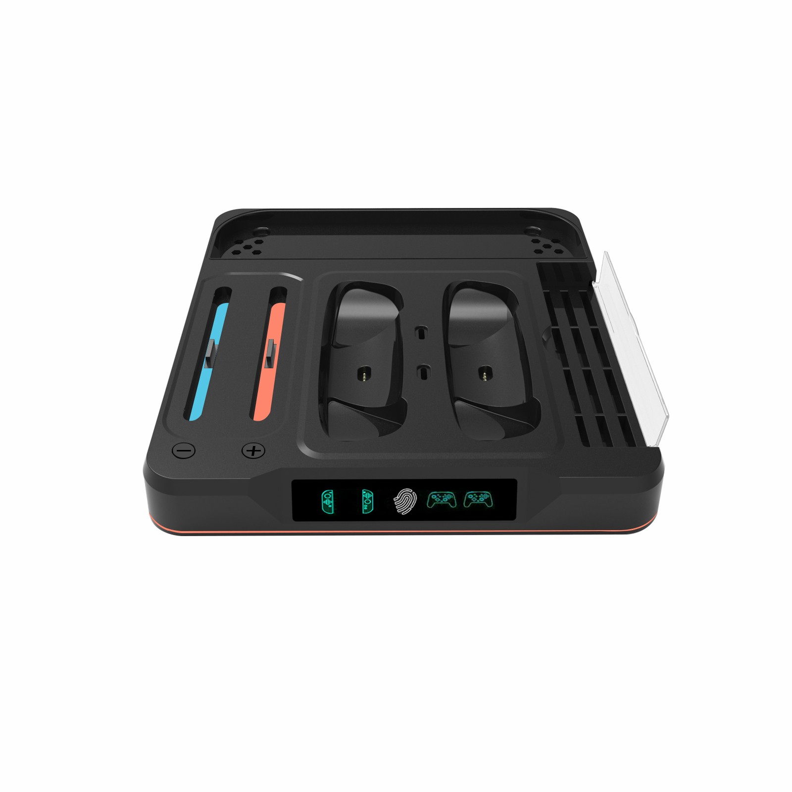 For Switch 2 pro Controller Charging Dock with RGB Lighting Console Base