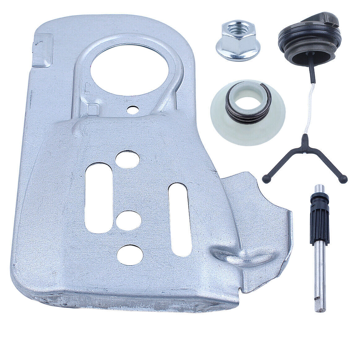 Oil Pump Inner Bar Plate Cap Worm Gear Kit For Husqvarna 445 450 E II Chainsaw