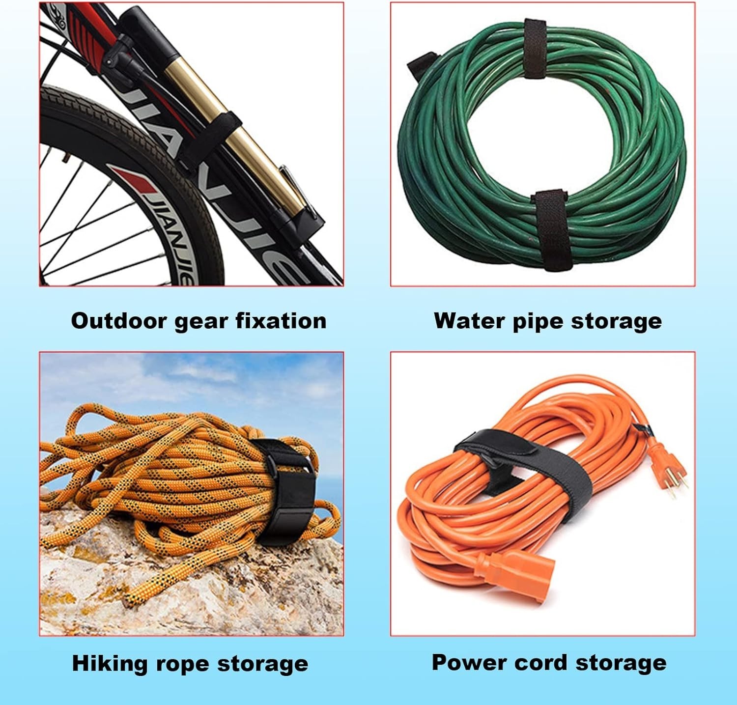 Reusable 2 inch Wide Hook & Loop Straps - Perfect for All Your Organizing Needs