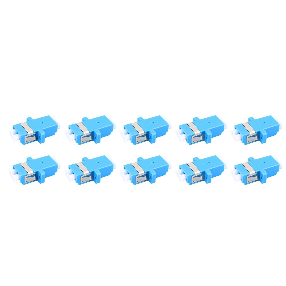 10 PCS LC to LC Fiber Optical Adapters for Low Insertion Loss Fiber Connections