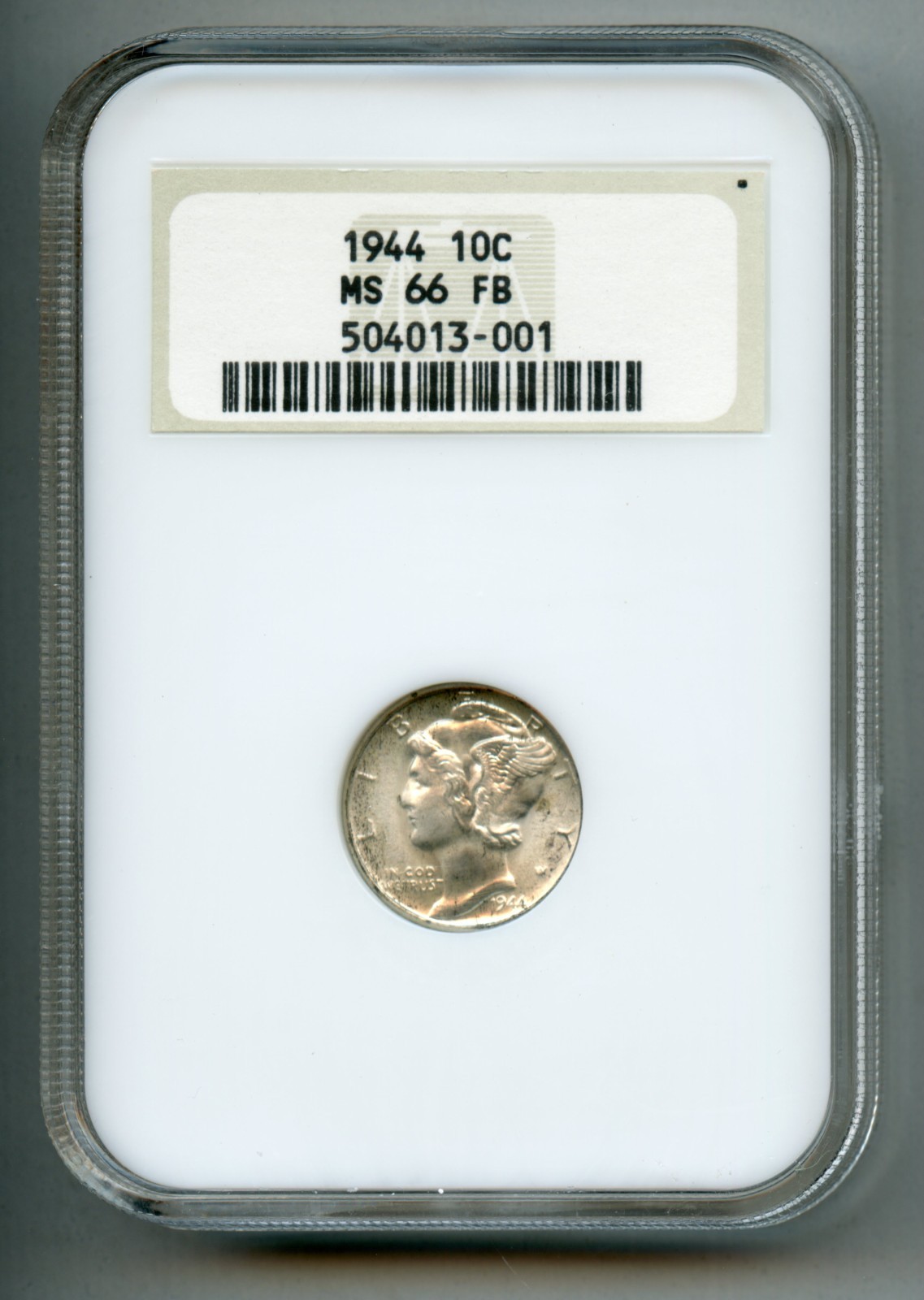 1944 Mercury Silver Dime NGC MS 66 FB