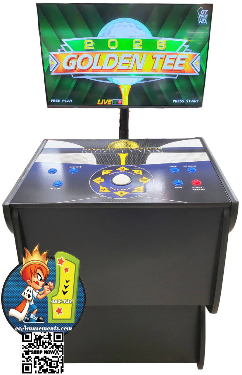 GOLDEN TEE 2026 Golf NEW Pedestal Cabinet Arcade Sports Game Fore! 40" LCD (#2)