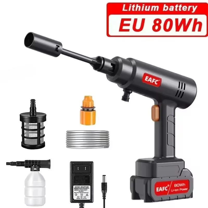 60Bar Electric Cordless High Pressure Car Wash Gun Washer Supplies