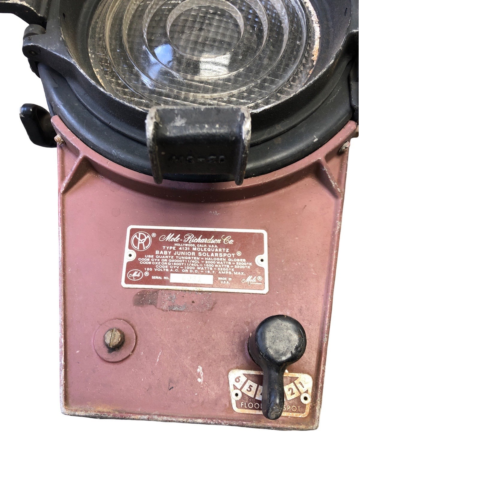 Mole Richardson Co Type 4131 Molequartz Baby Junior Solarspot 2000W