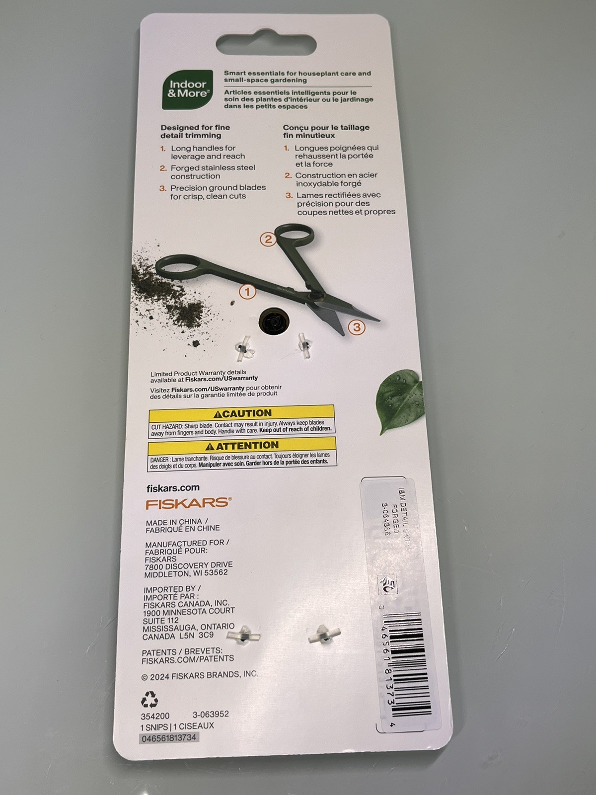 Fiskars Snipper Plant Detailer 2" Plant Snips Stainless Steel Garden Shear