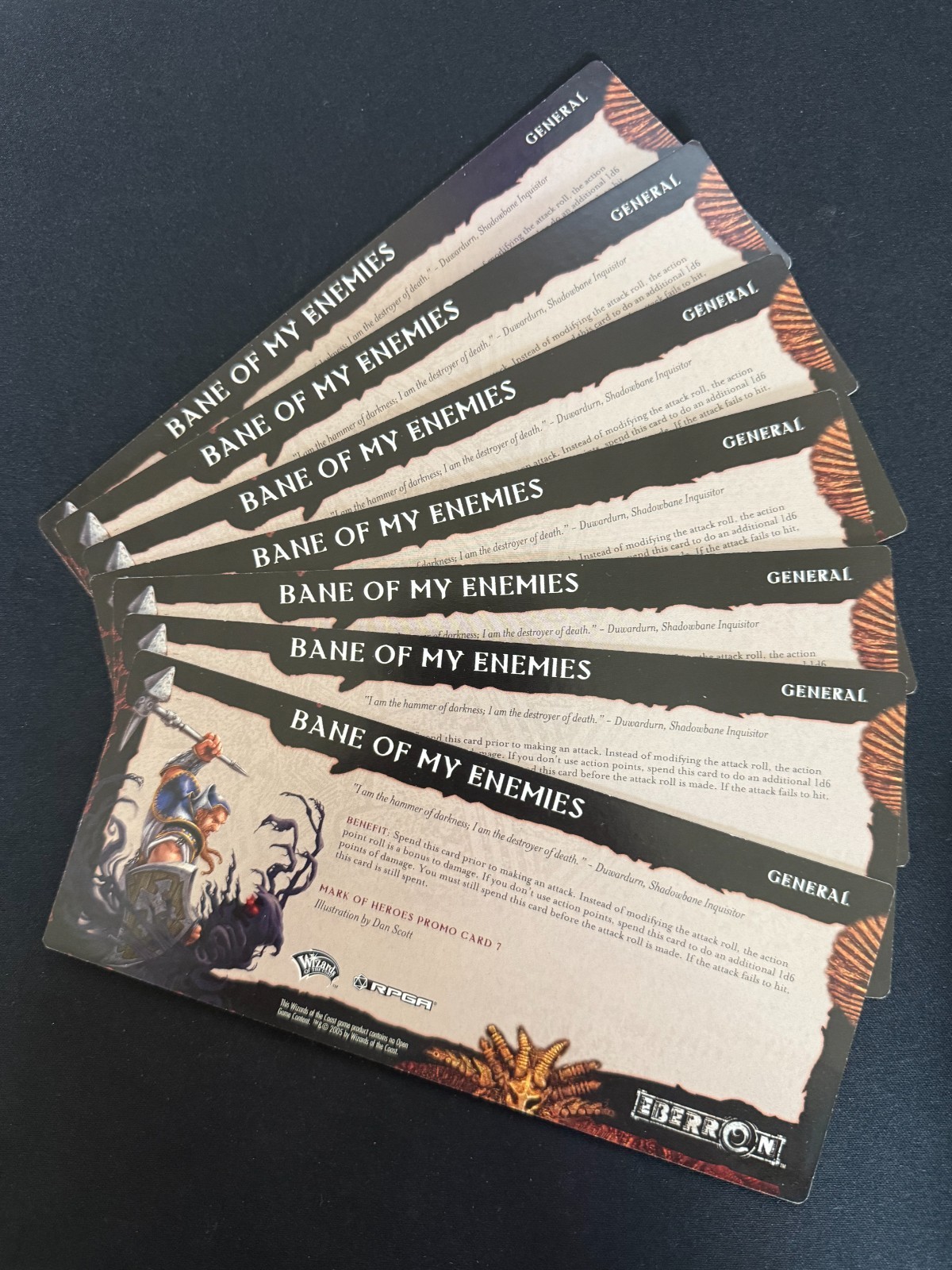 D&D Eberron RPGA Campaign Cards Bane of My Enemies x7 WotC Dungeons & Dragons