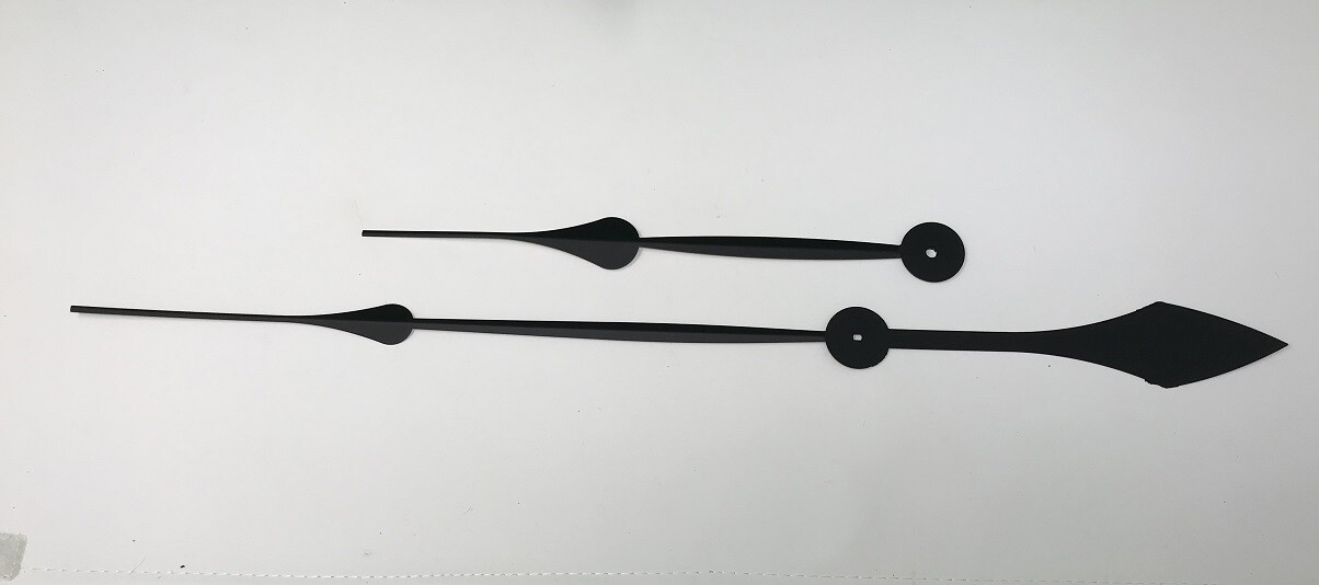 Hands for Hansen Clock Movements - 13 3/4"  Spade  for 1" shaft or longer