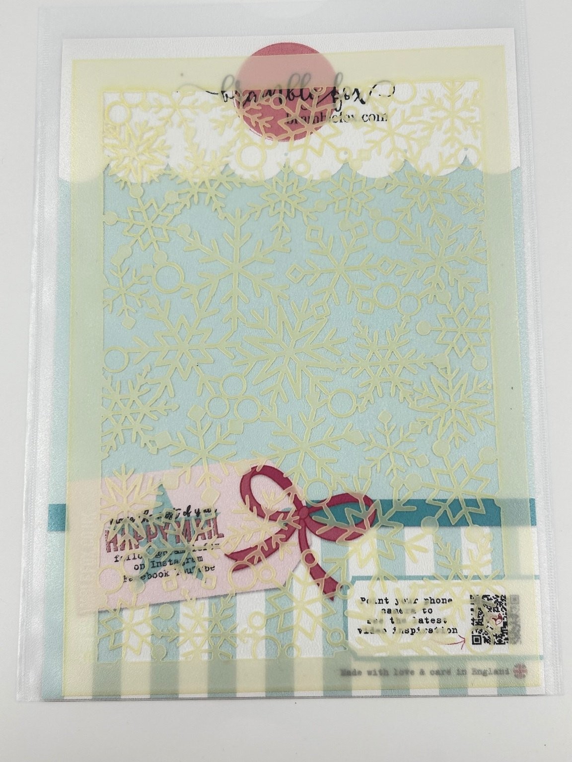 Artisan Happy Mail Snowflake Paper Craft Insert Scrapbooking Embellishment