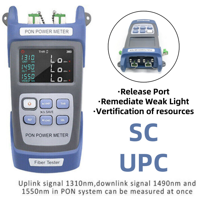 Digital Optic Cable Tester UPC Port PON Testing Tool Fiber Optical Power Meter