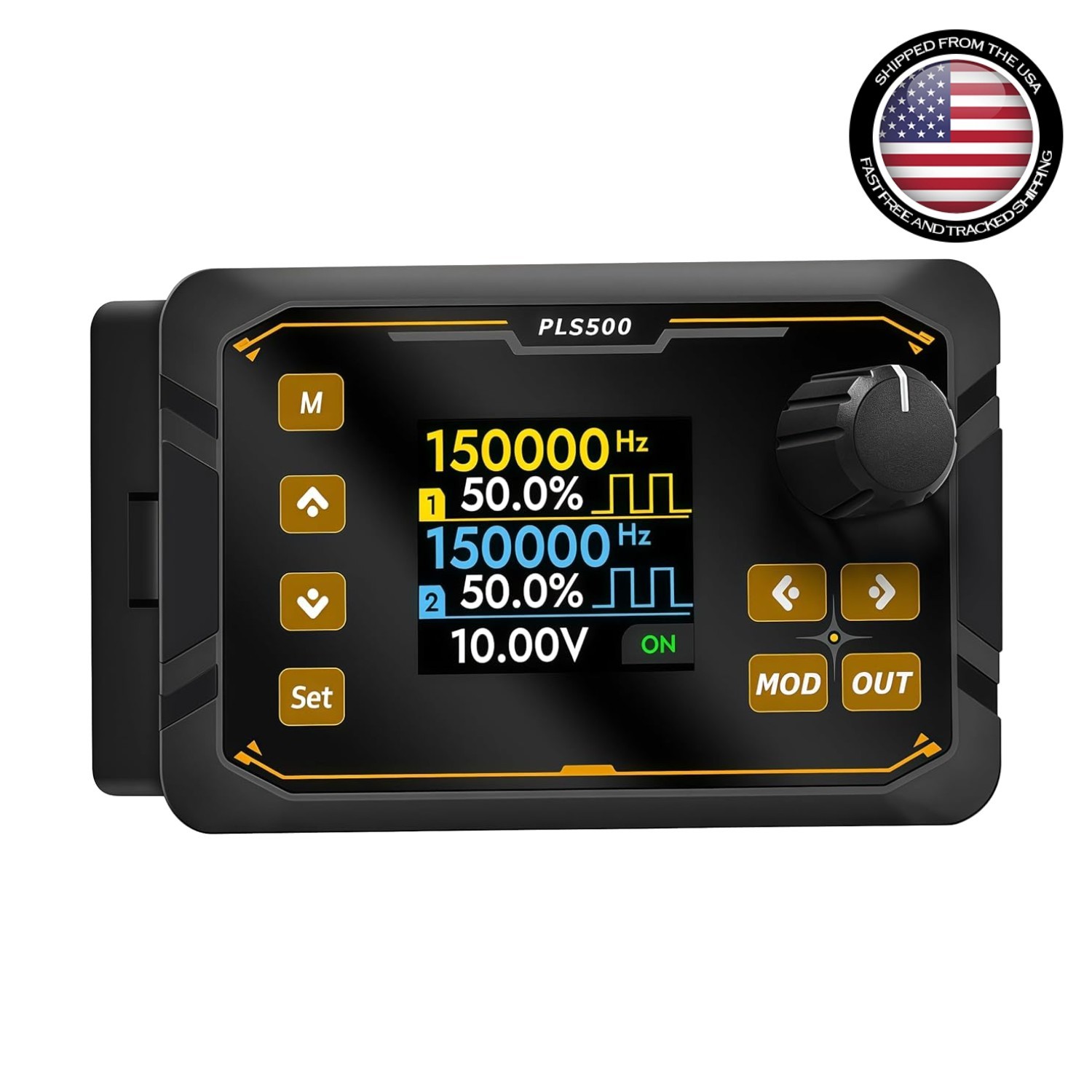 Signal Generator 1Hz-500KHz Dual-Channel PWM Frequency Function 5V-24V DC