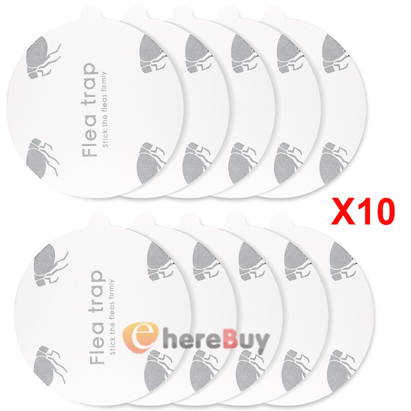 1~10X Disposable Flea Trap Sticker Sticky Dome Flea Trap Refill Flea Glue Discs