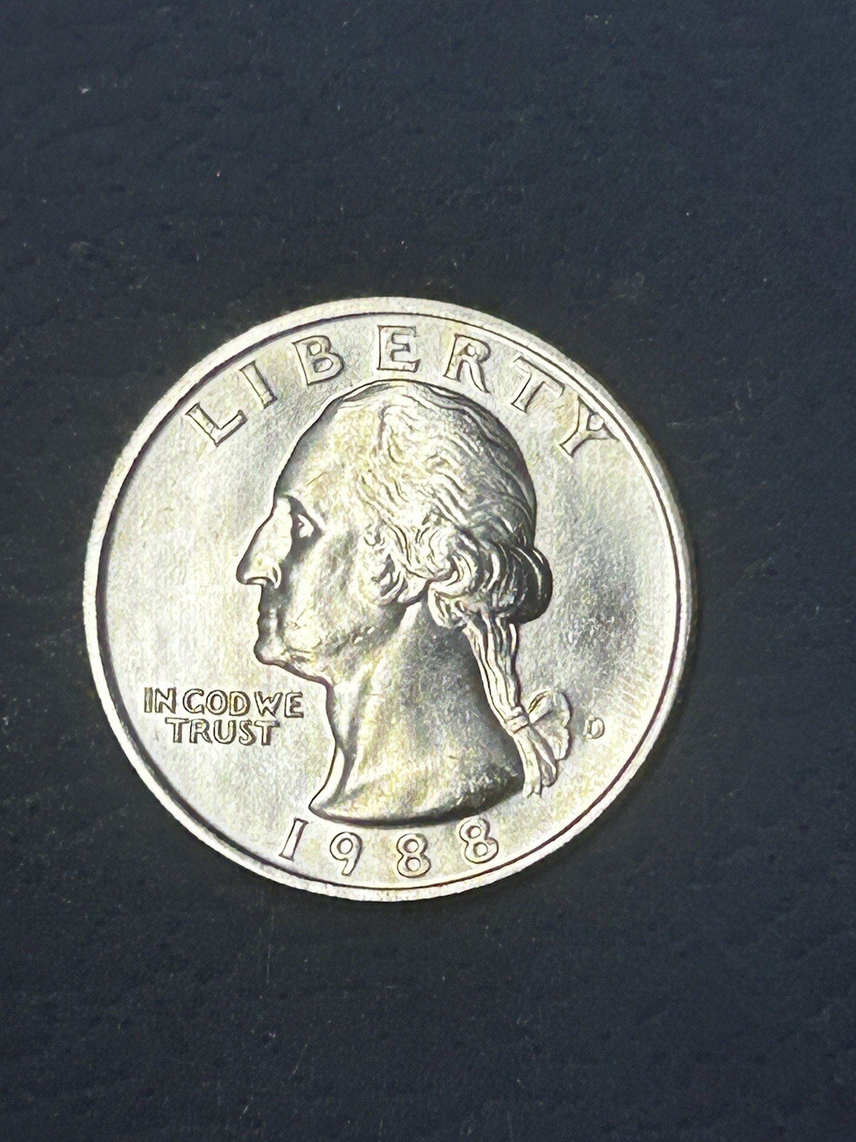1988 D Washington Quarter Brilliant Uncirculated VERY HIGH GRADE Mint State #J52
