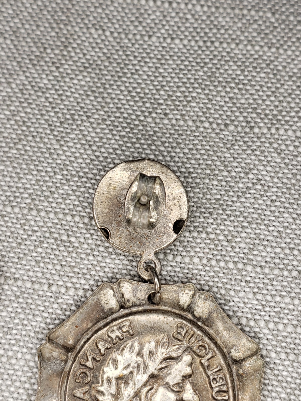 Republique Francais Earrings Pierced Simulated Coin Dangle C54