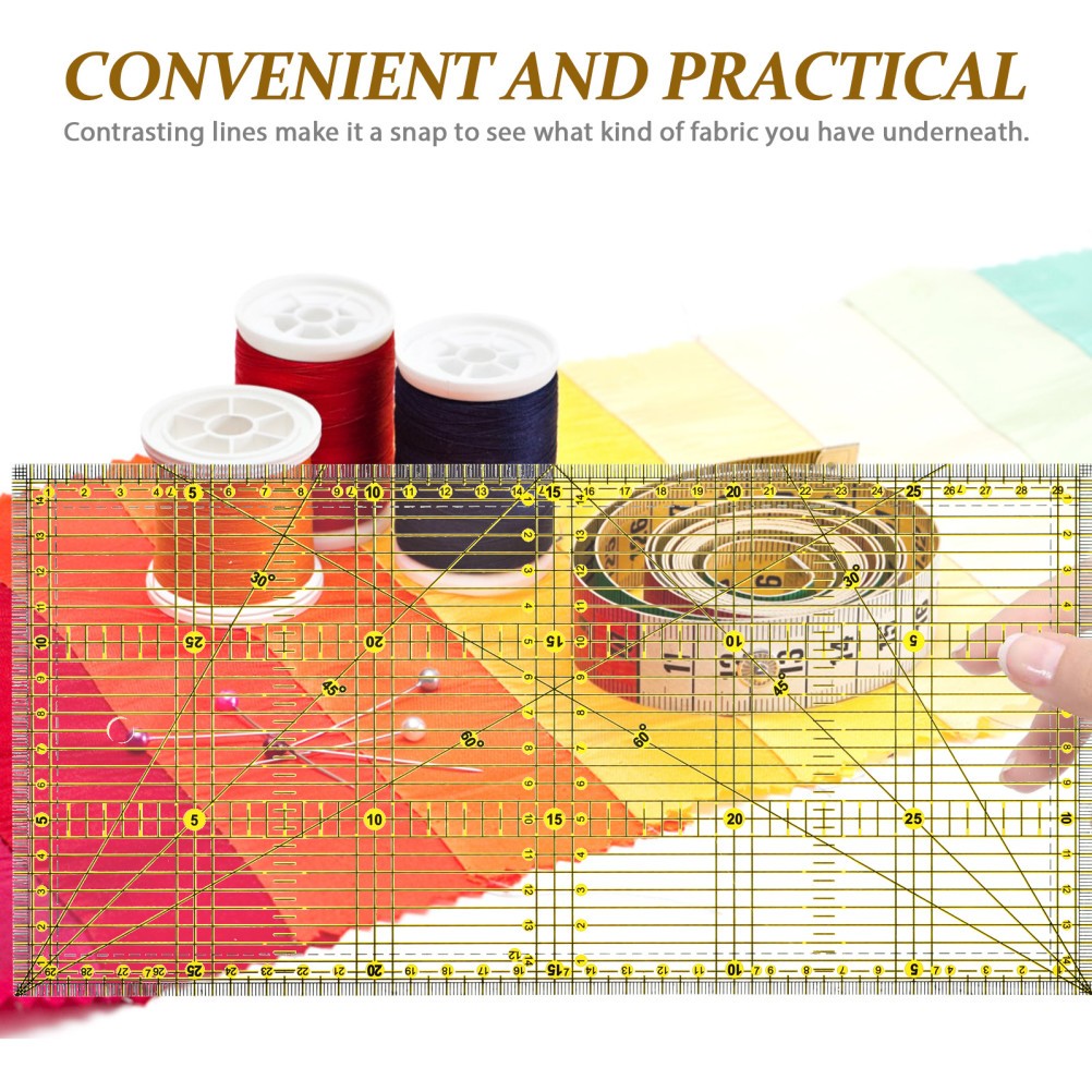Acrylic Ruler Multi Fabric Cutting Quilting Supplies 1Set 6x12in