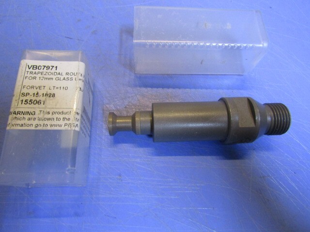 1 – ADI Trapezoidal Router Bit Diam 15mm, for 12mm Glass, SP-15-1828. NEW