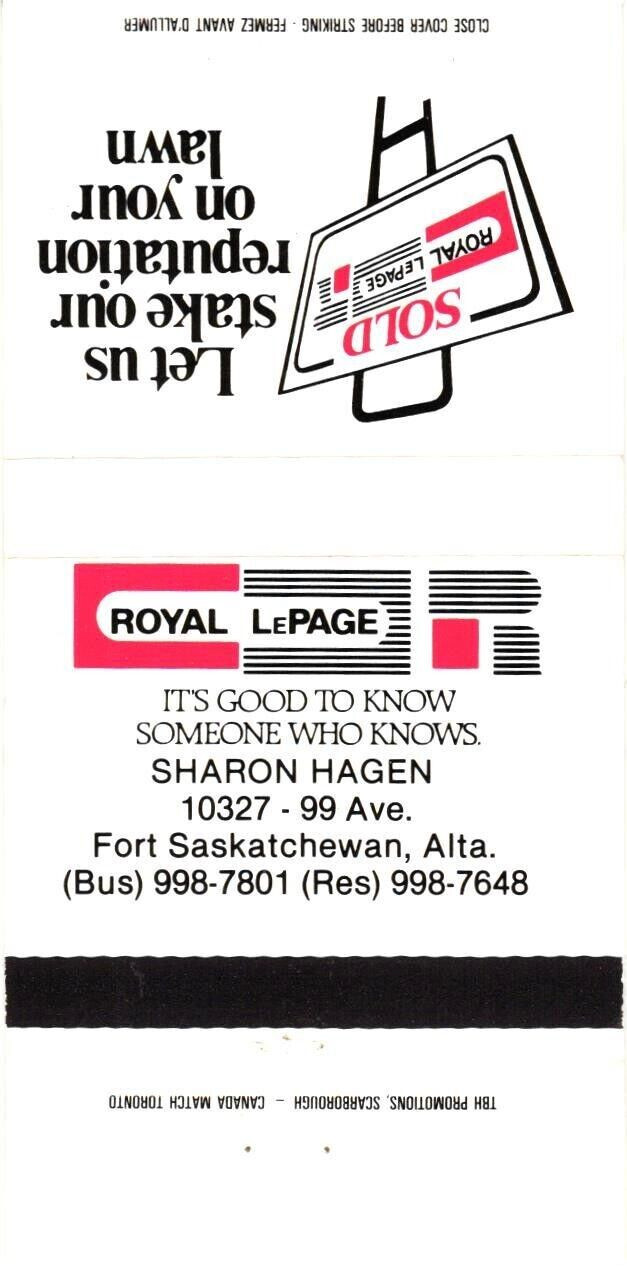Fort Saskatchewan Alberta Canada Royal LePage Vintage Matchbook Cover