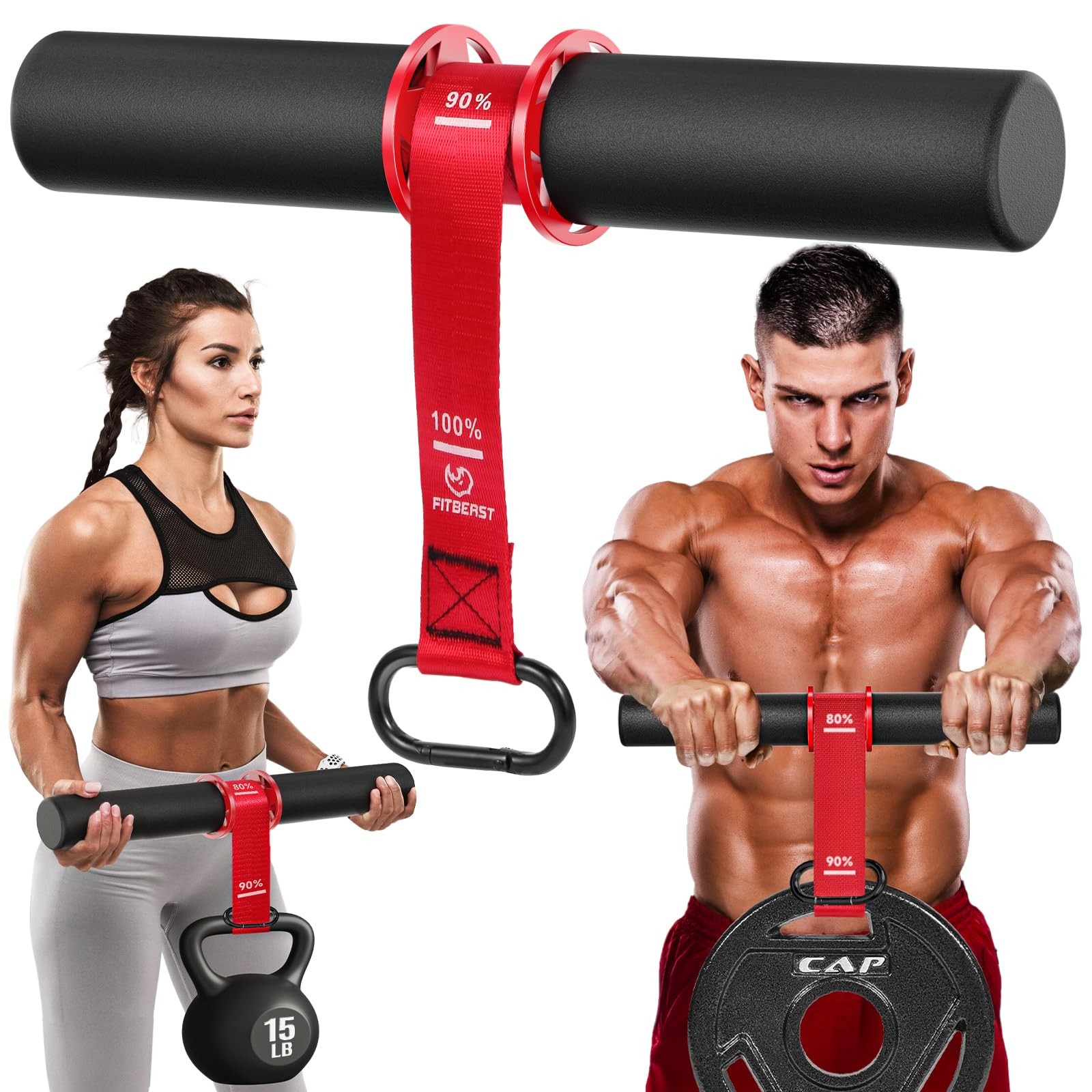 Forearm Strengthener & Wrist Roller - Forearm Strength Trainer with Thickened...