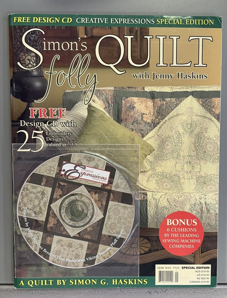 NEW JENNY HASKINS SIMON'S FOLLY SPECIAL EDITION W/Pattern Sheet & CD - OOP