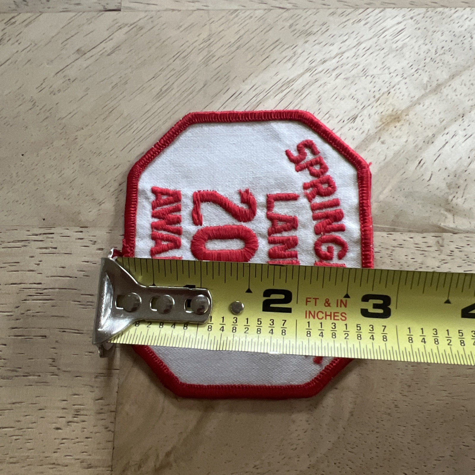 Vintage bowling Spring Lake lanes 200 award patch