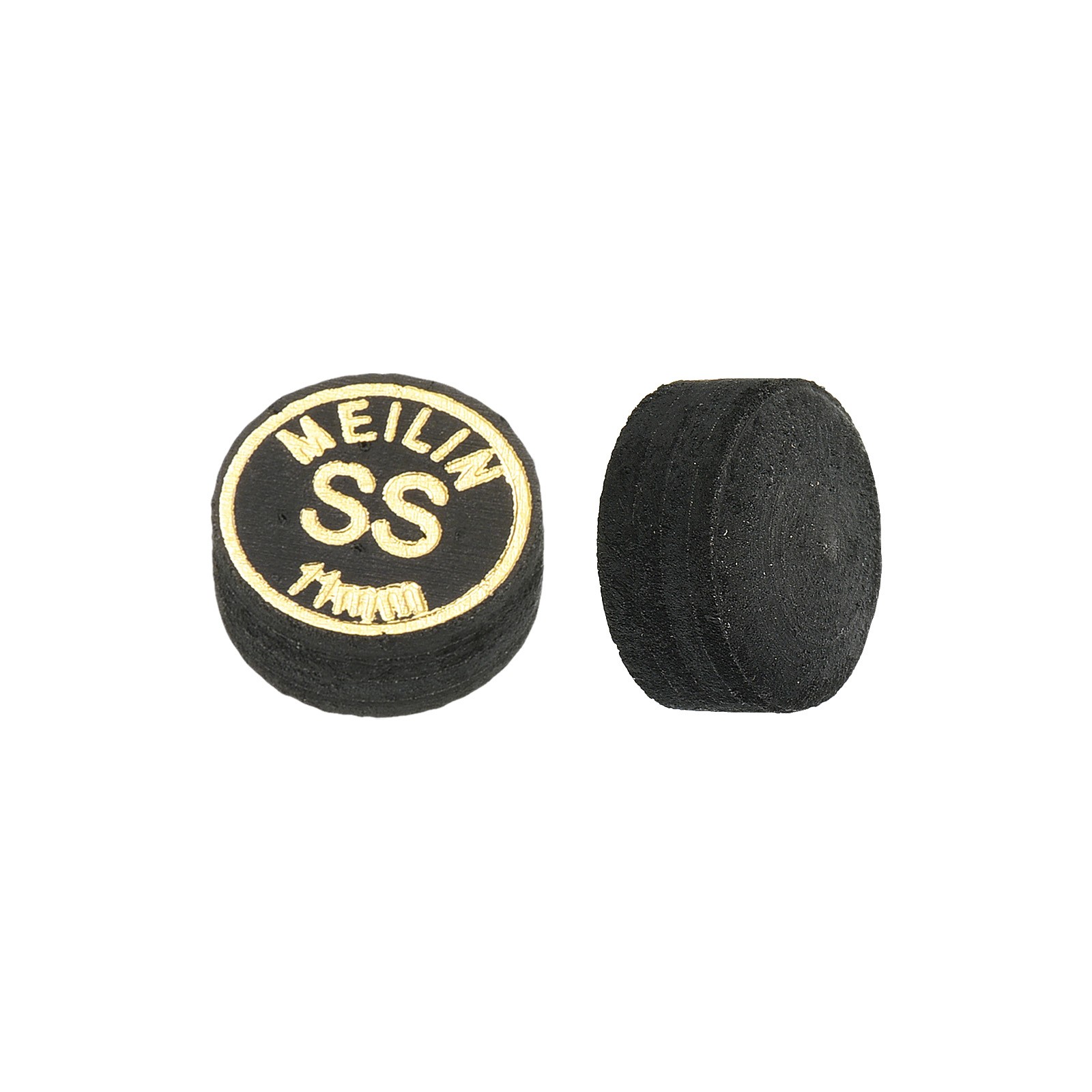 11mm Billiard Stick Tips, 2pcs Super Soft Multiple Layer, Black