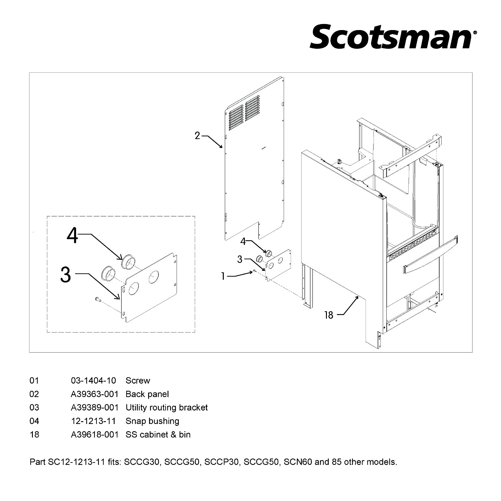 Scotsman 12-1213-11 Snap Bushing