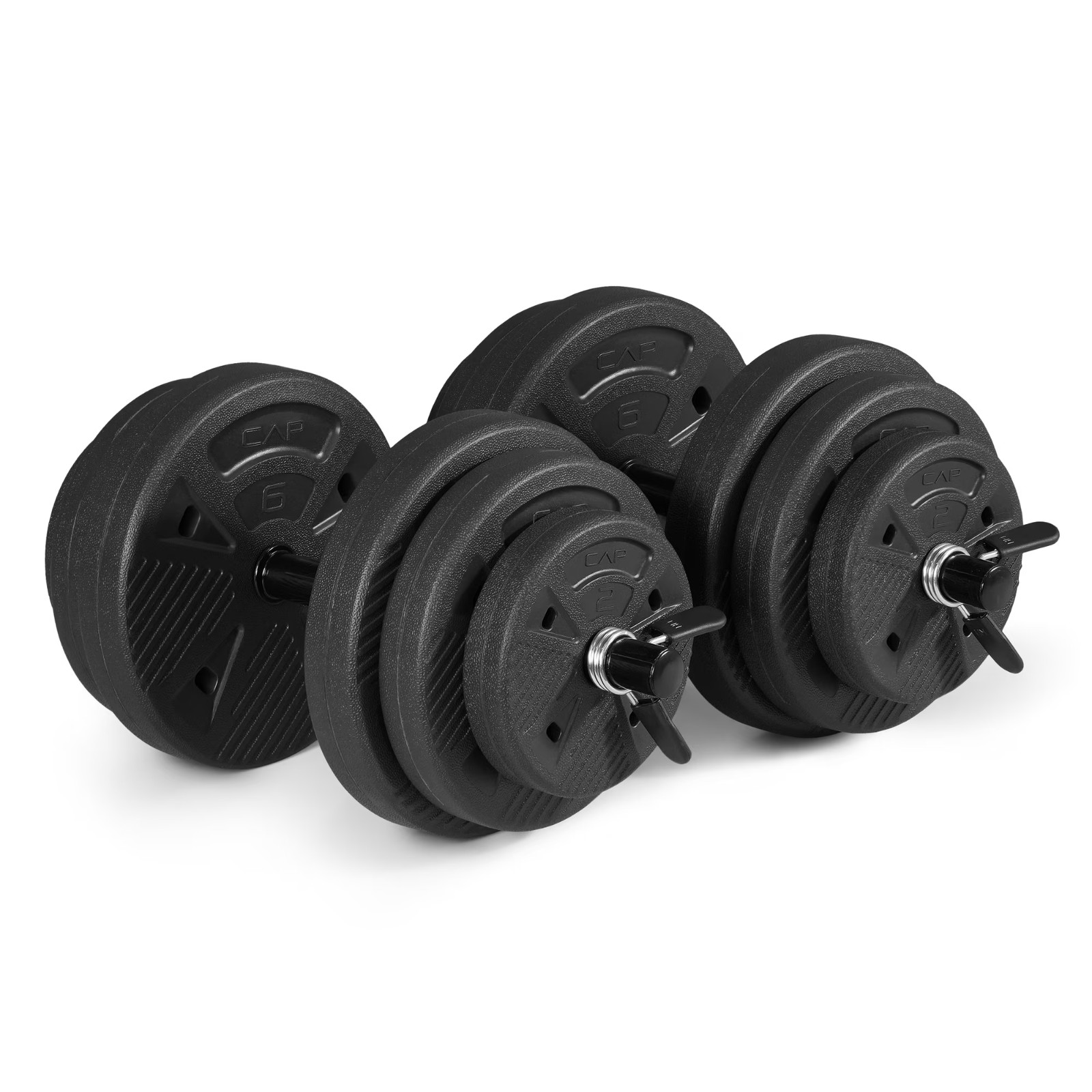 CAP Barbell 50 lb Adjustable Vinyl Dumbbell Set,Free ship