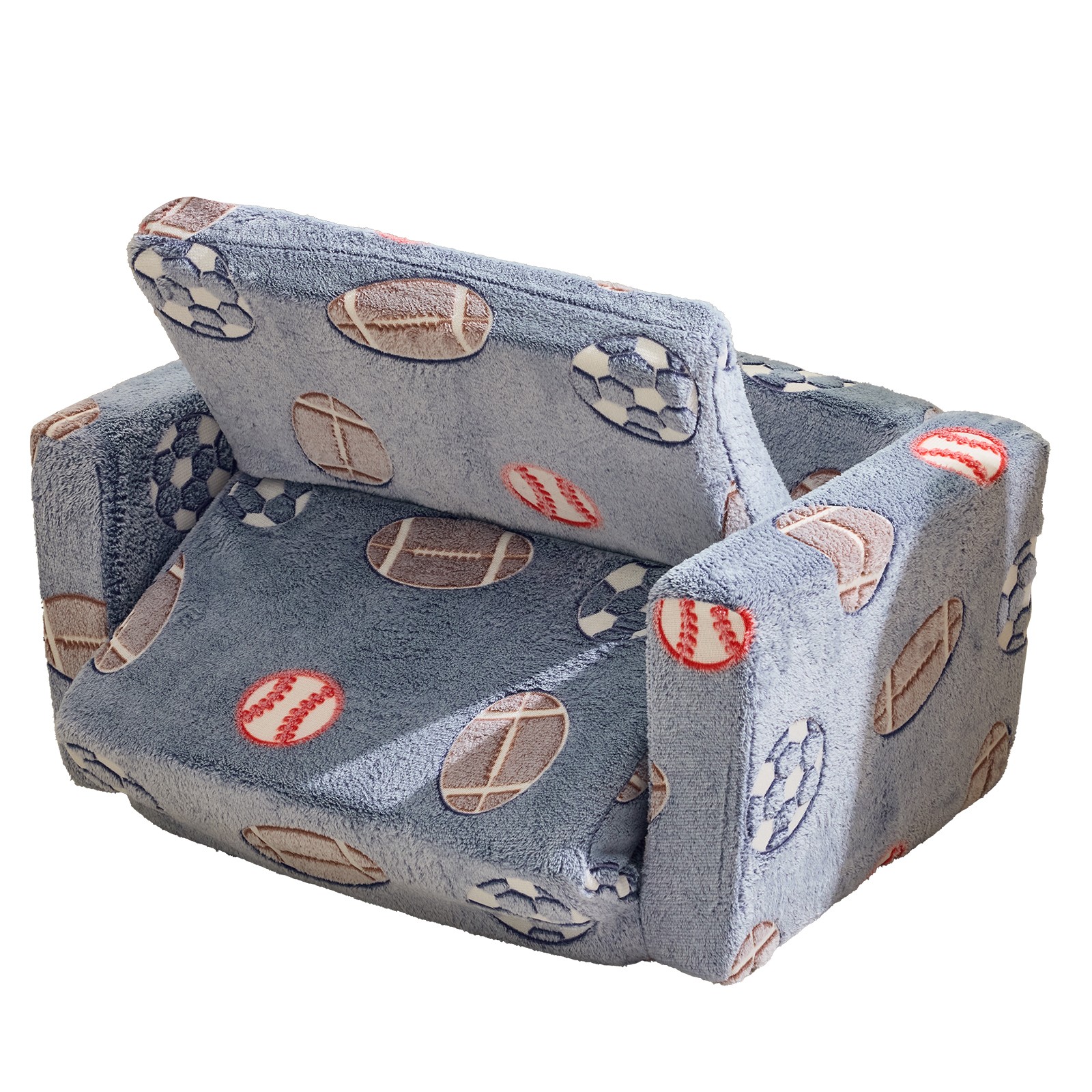 Foldable Sofa Bed with Night Glow – 2-in-1 Convertible Children’s Lounge Chair