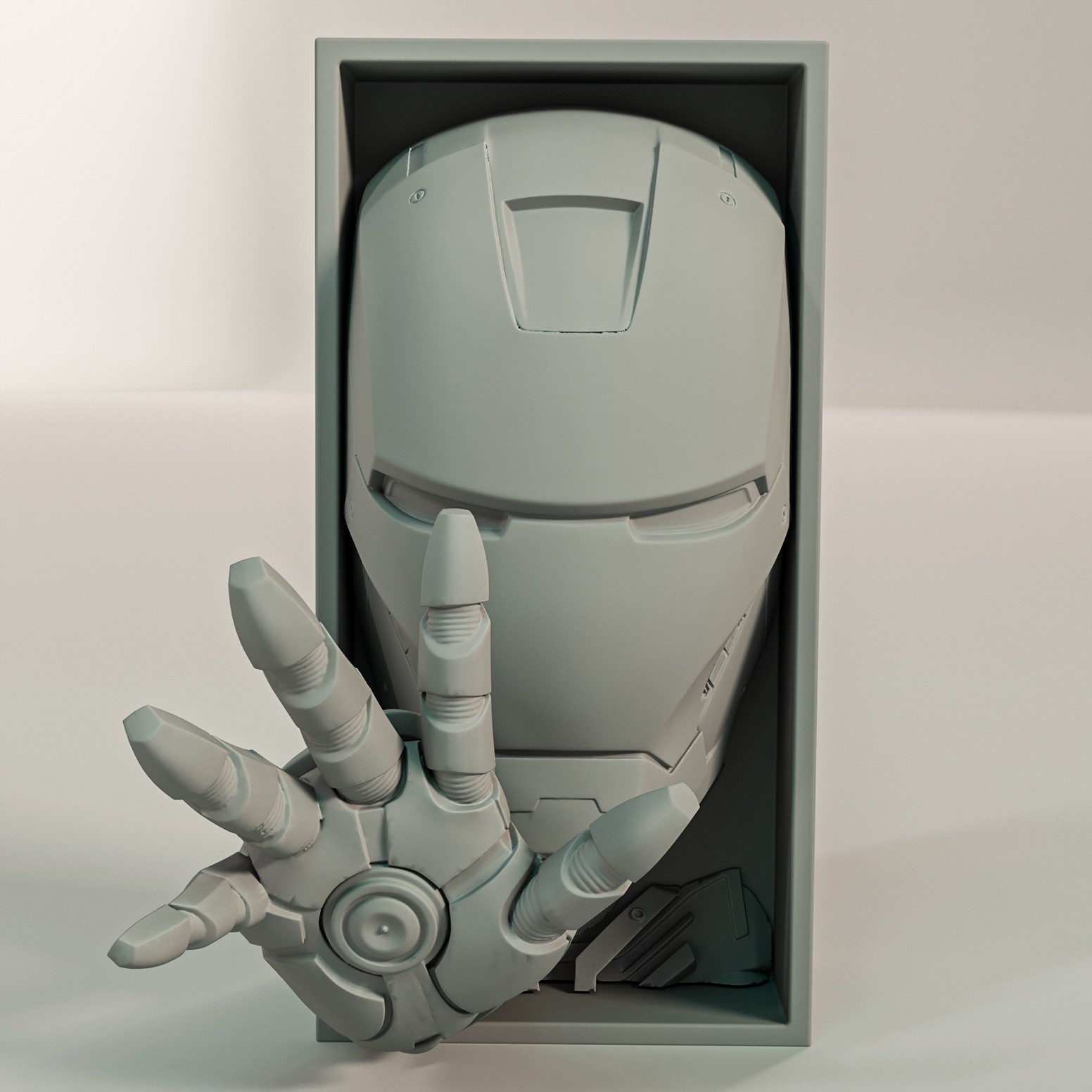 Iron Man Helmet - Avengers Inspired Book Nook & Wall Mount Unpainted