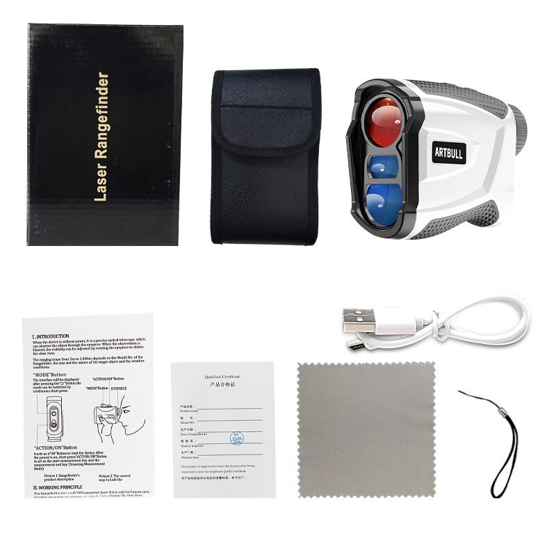 600M USB Charging Laser Rangefinder Telescope Support Range and Speed Testing