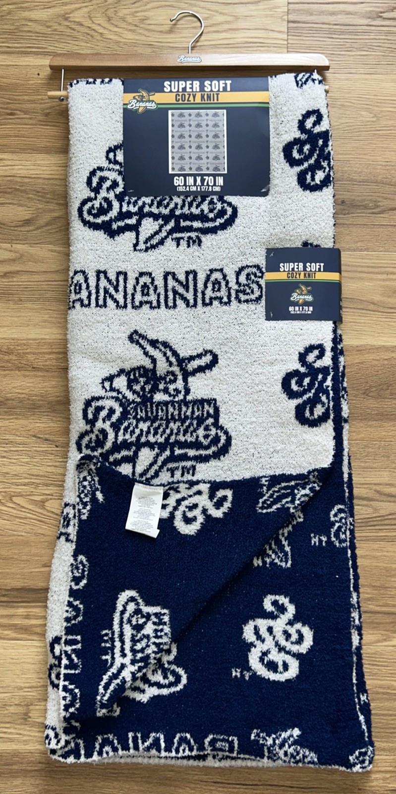 Savannah BANANAS Blanket Throw HUGE 60in X 70in Viral TikTok Cozy Knit NEW