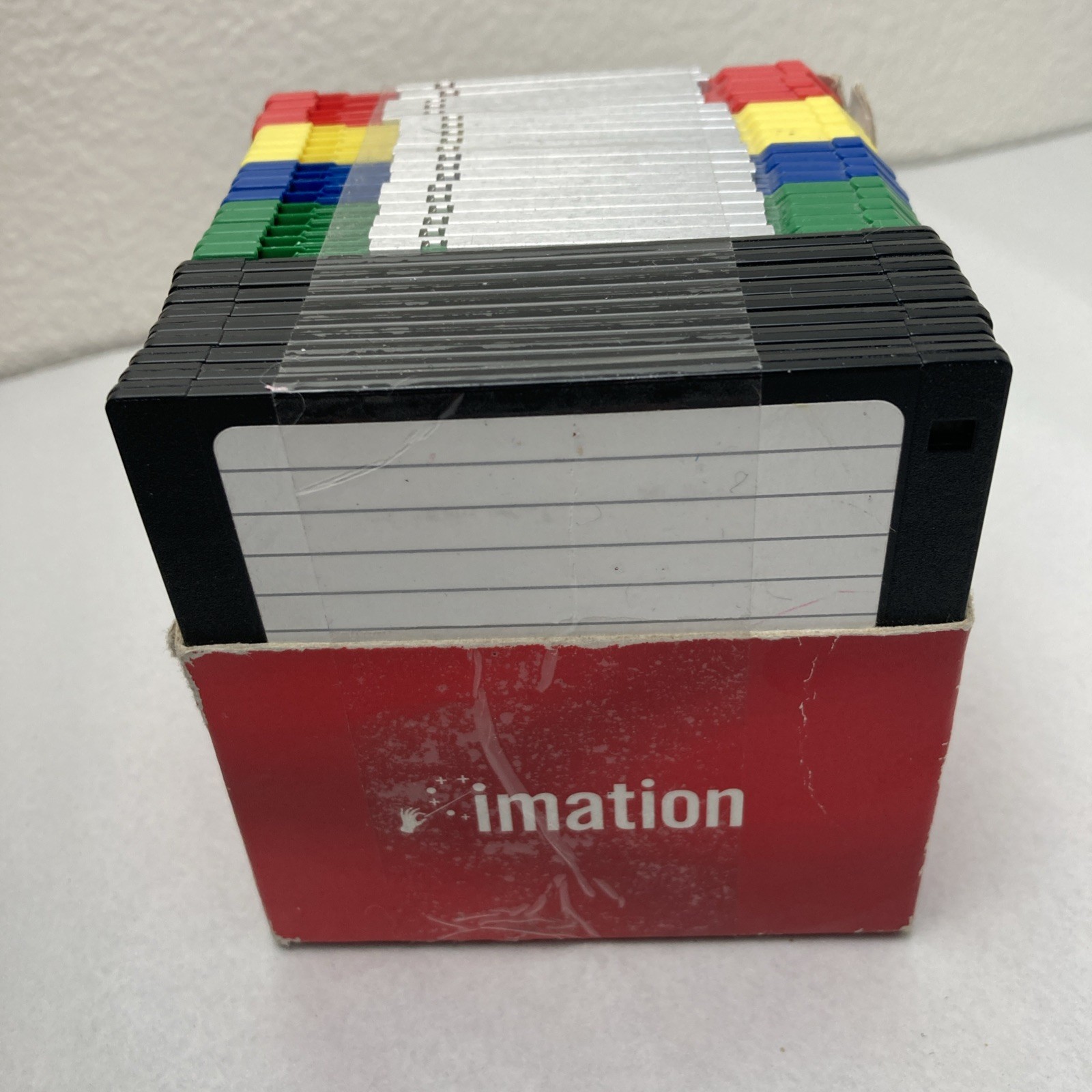 Open Pack 28 Imation Rainbow Floppy Diskettes IBM Formatted 1.44 MB 2HD