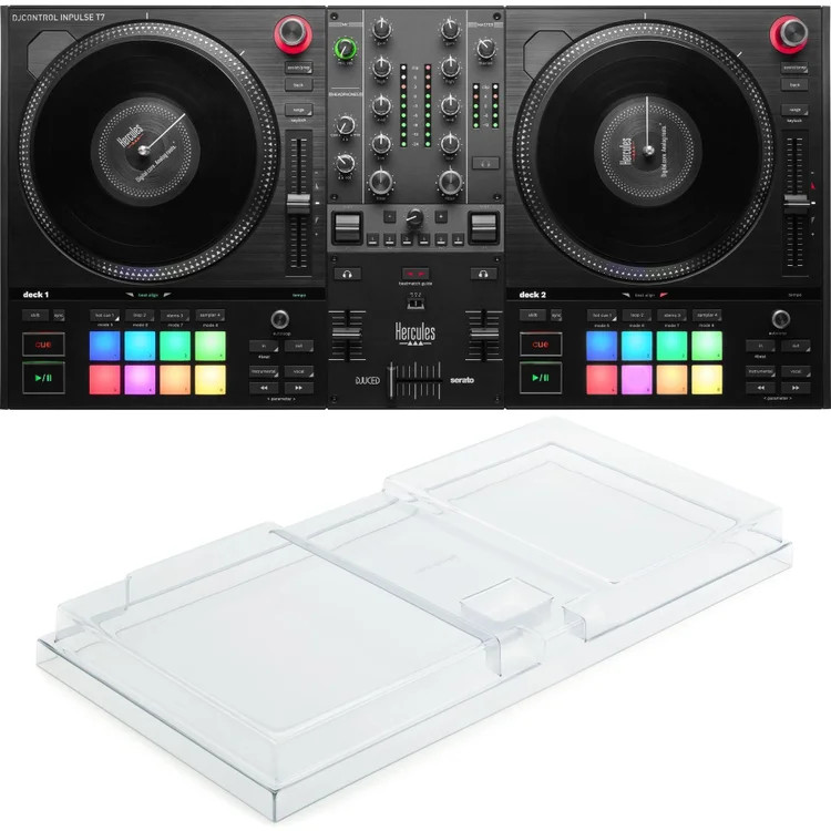 Hercules DJ DJControl Inpulse T7 2-deck Motorized DJ Controller with Decksaver