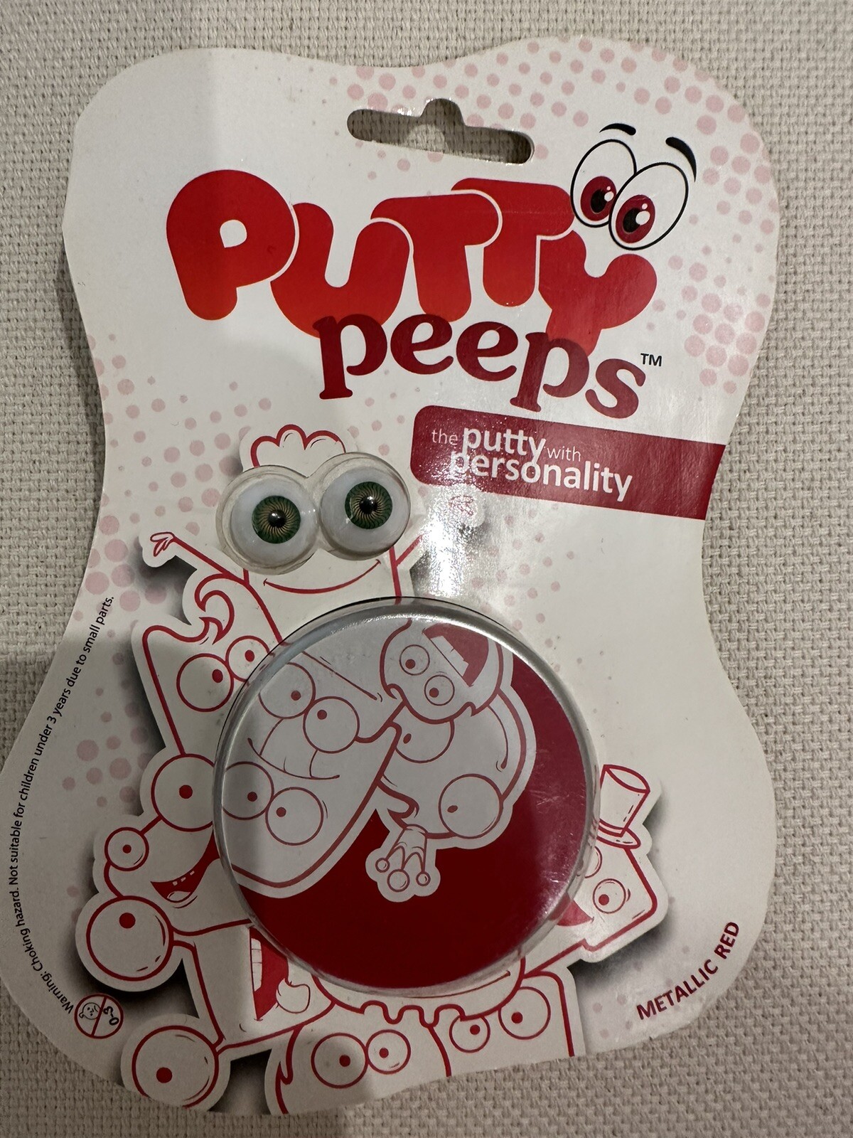 Rare PUTTY PEEPS in Metallic RED - The Putty With Personality