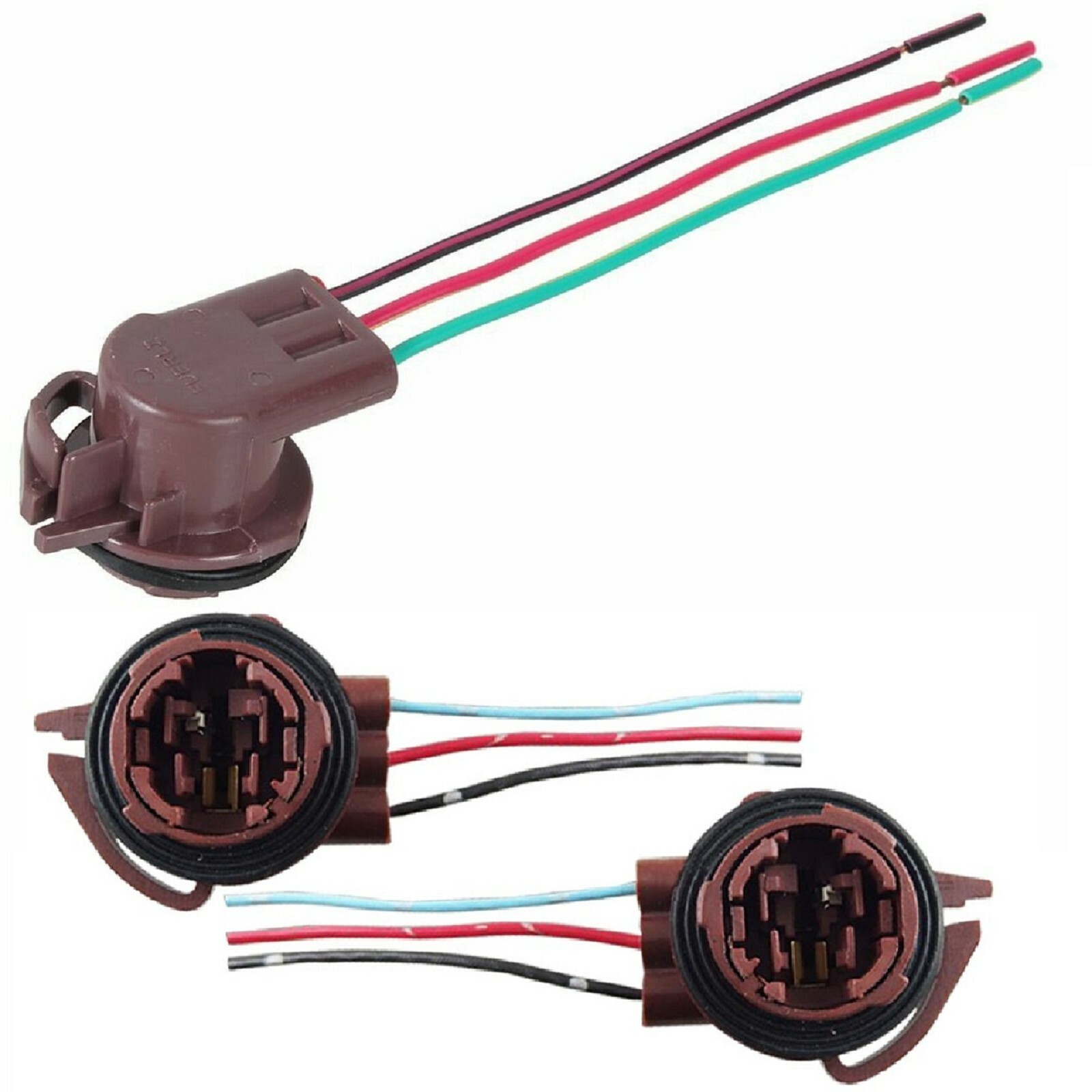 Universal Pigtail Wire Female Socket 3157 U Two Harness Brake Stop Tail Replace